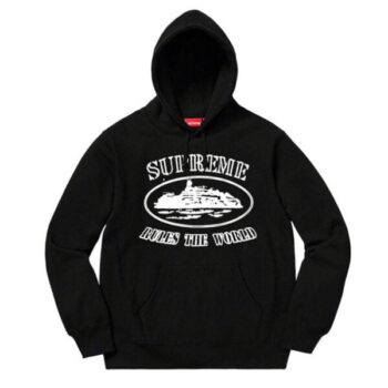 Hoodie Supreme x Corteiz Black