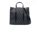 BORSA TOTE FF JACQUARD NERO GRIGIO